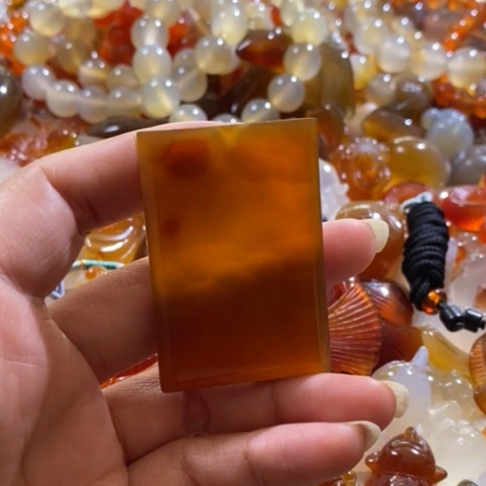 玛瑙/玉髓玛瑙方拍未镶嵌红***星