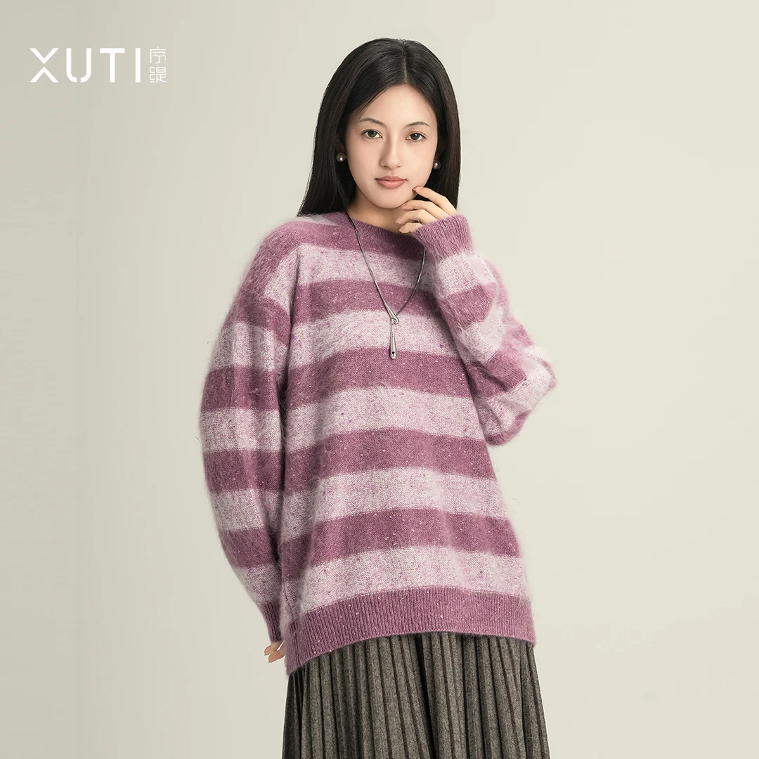 序缇100%山羊绒 高级感保暖毛衣女内搭秋冬打底上衣J77-22086