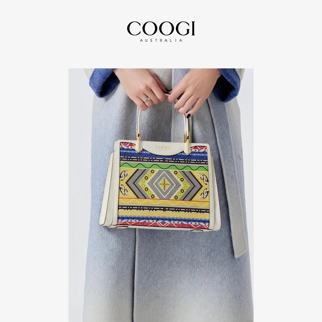 【陶虹同款】COOGI女包民族风手提包苦瓜纹系列单肩包