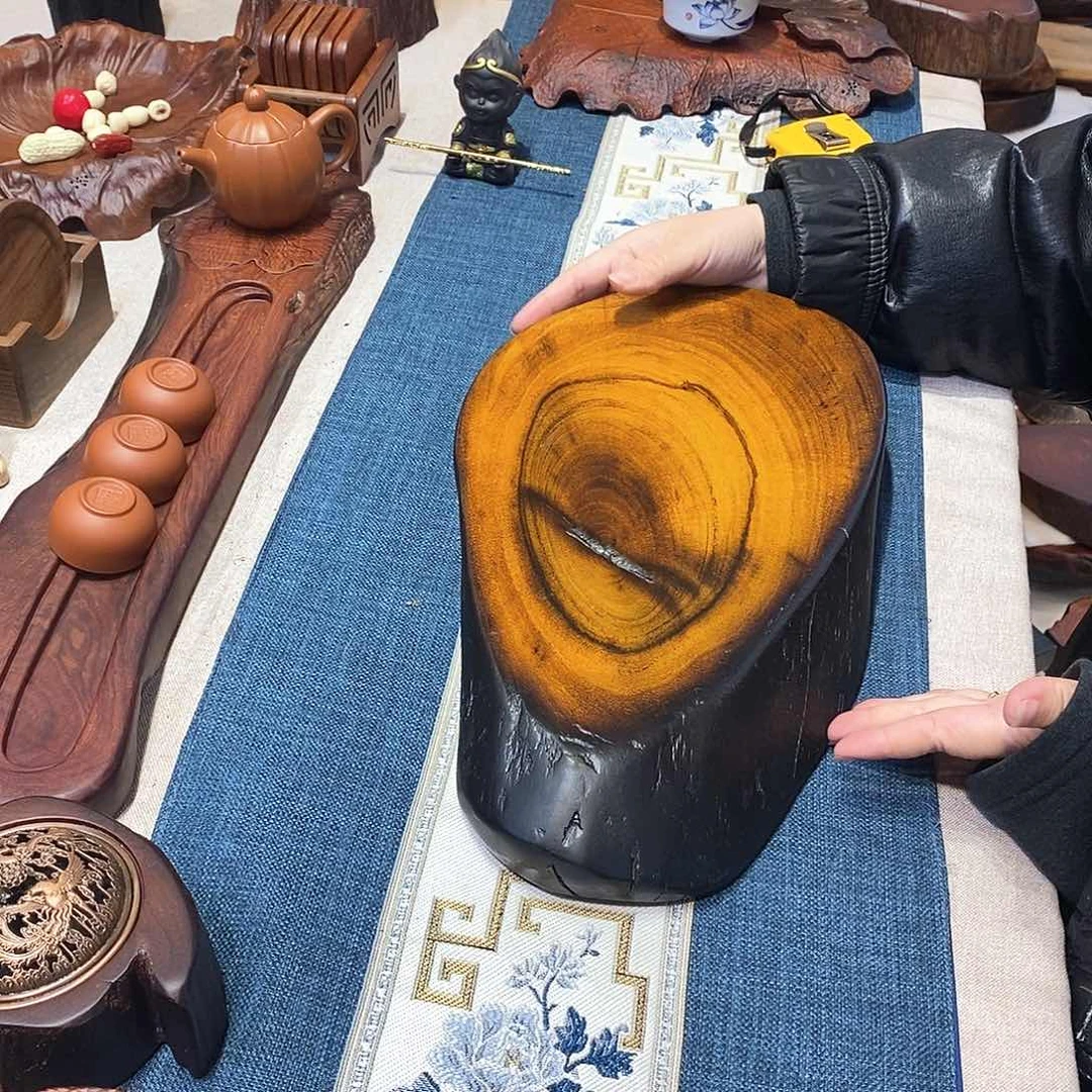 缅甸柚木随形底座