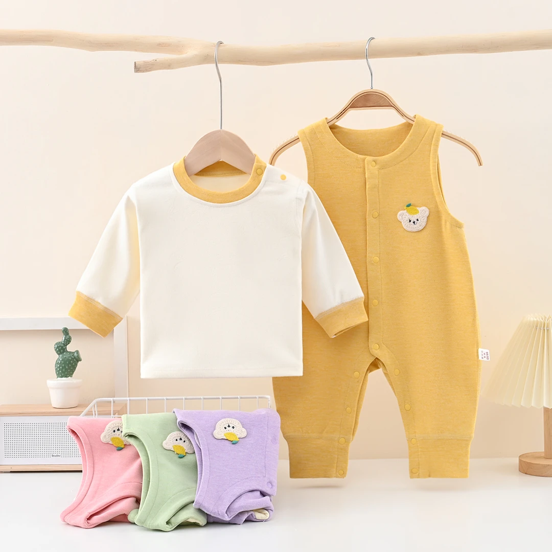 宝宝春秋季卡通连体衣长袖外出服婴儿爬服套装