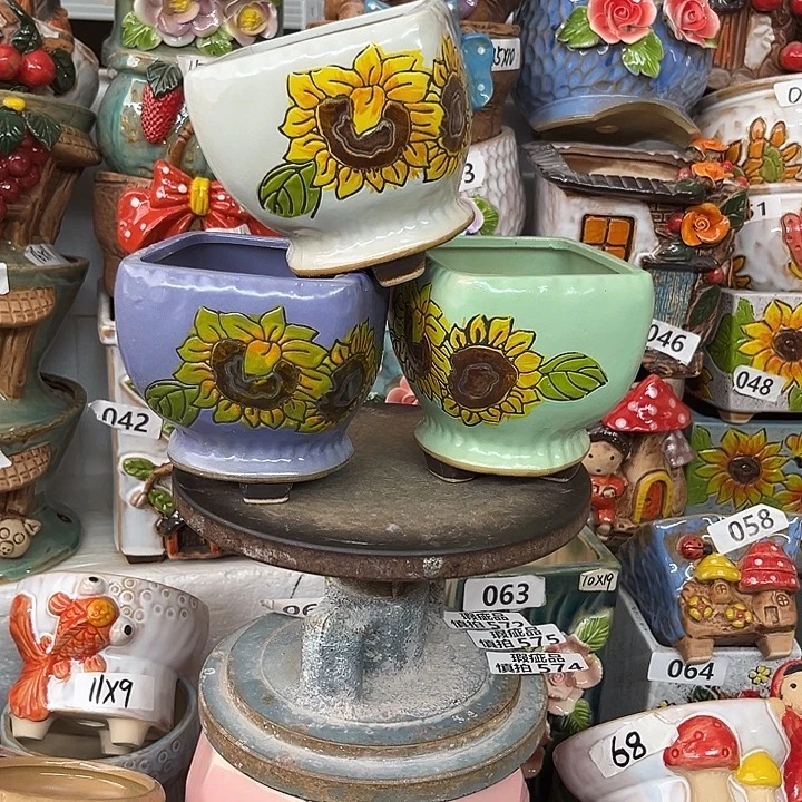 紫砂花盆粗陶材质多肉花盆
