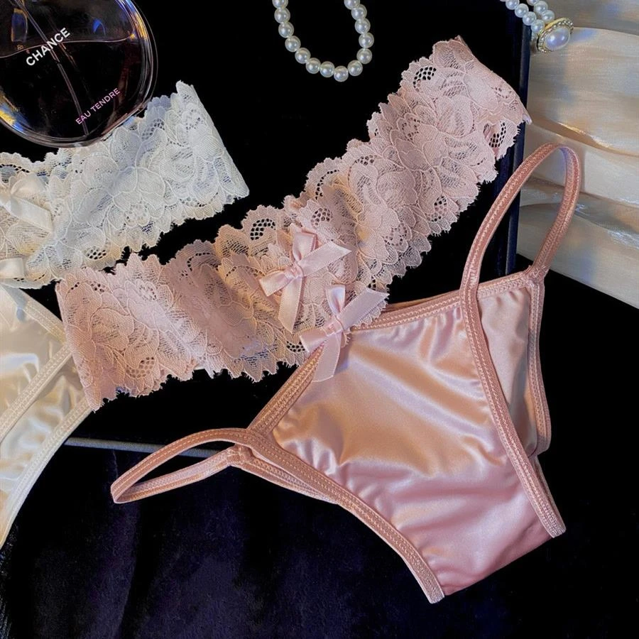 月光缪斯•女士性感蕾丝内裤女2025新款缎面禁欲系三角裤女生纯欲