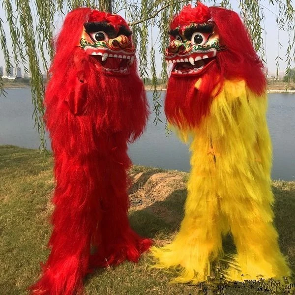 新款单人小北狮舞狮子套装成人舞狮道具舞狮狮头儿童专业双人舞狮