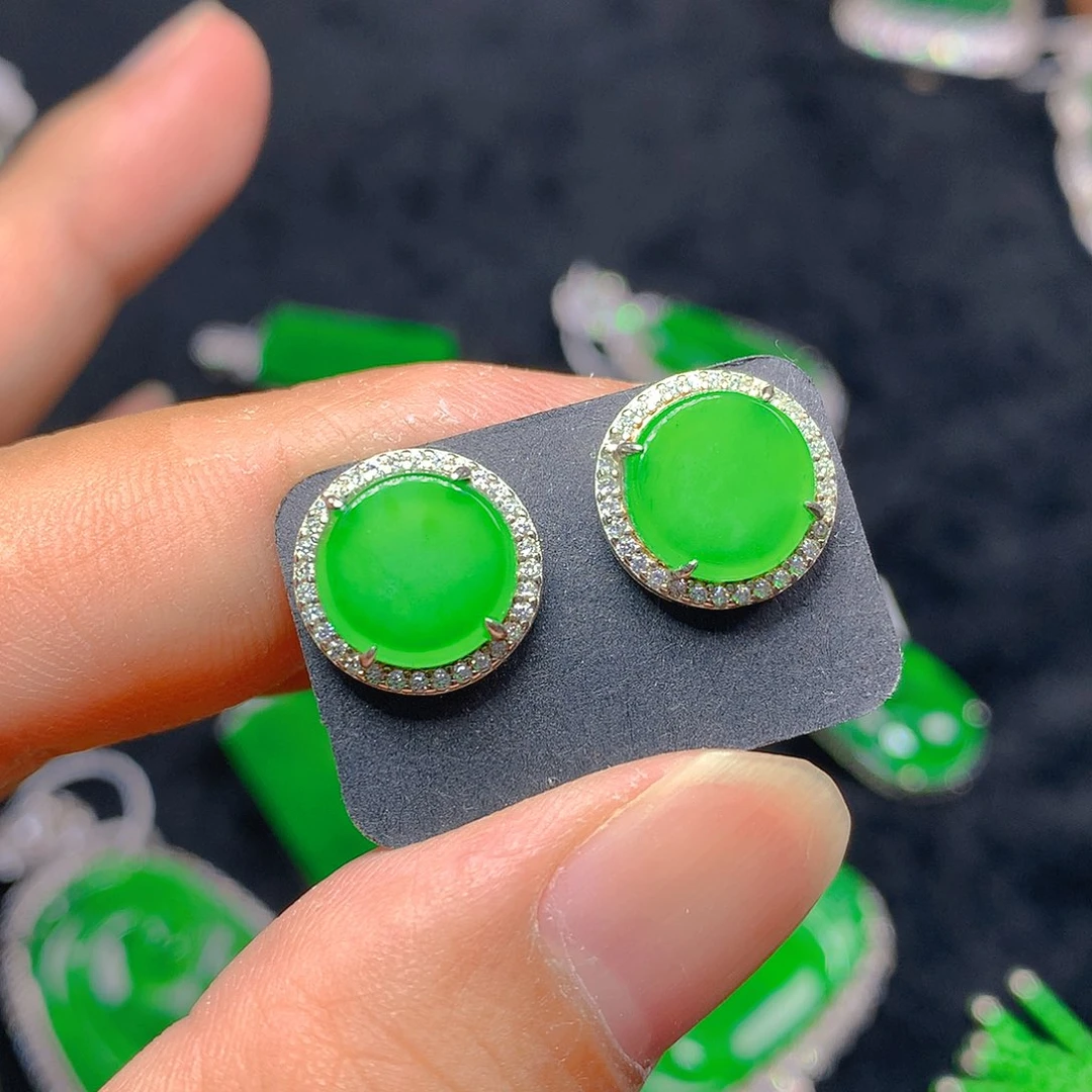 翡翠银S925镶嵌颈饰我