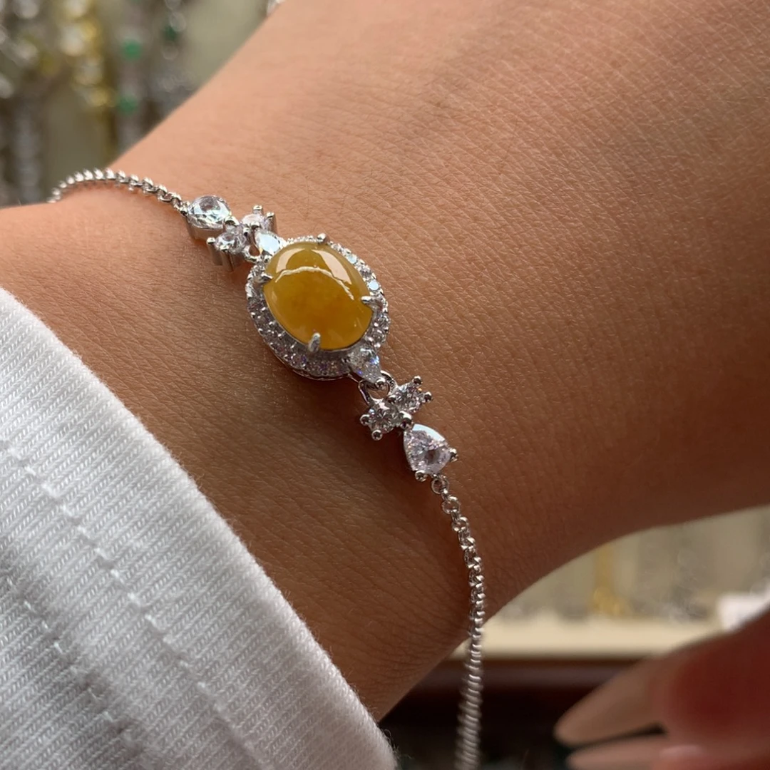 翡翠银S925镶嵌颈饰手链