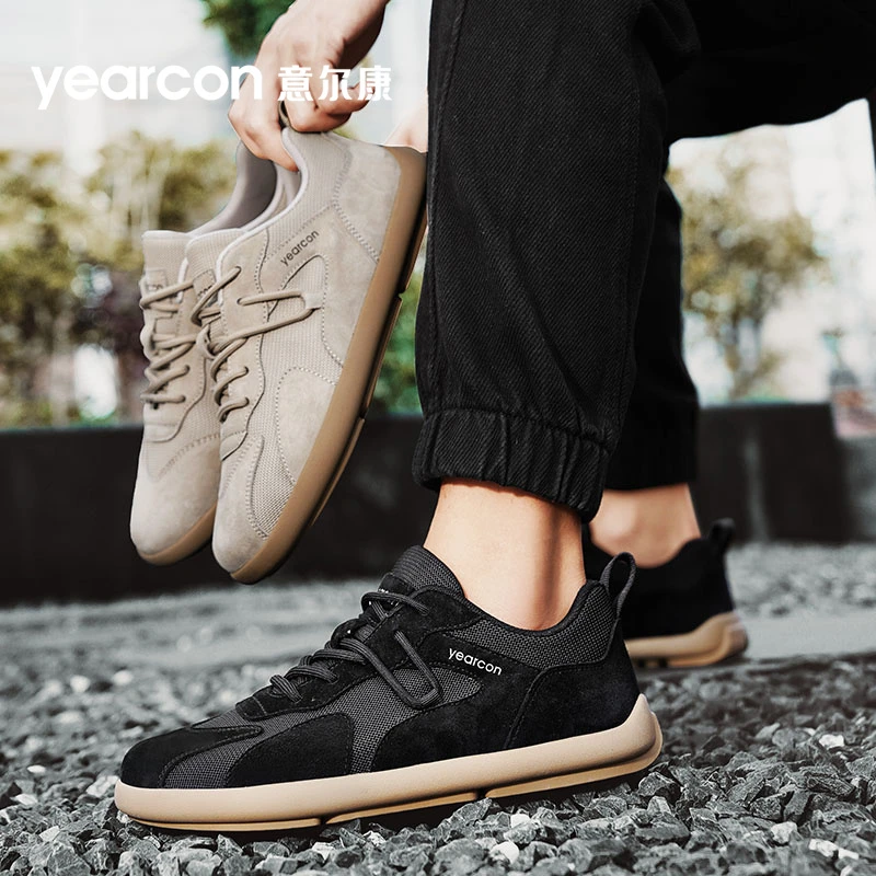 YEARCON/意尔康2025夏季新款时尚百搭透气潮流软底厚底复古德训鞋