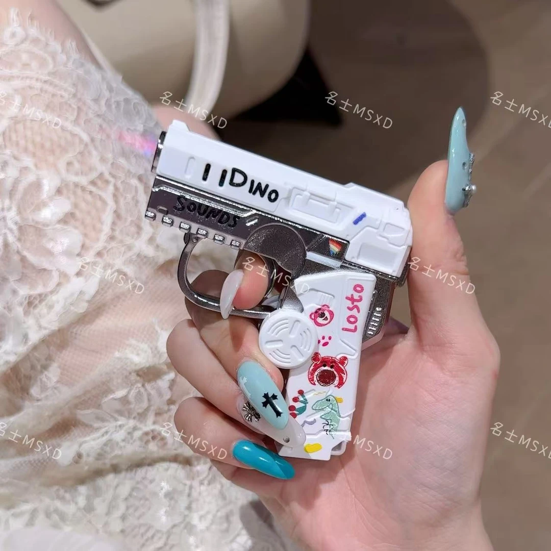 夜光防风打火机个性指尖陀螺折叠箱充气直冲打火机创意礼潮玩男士