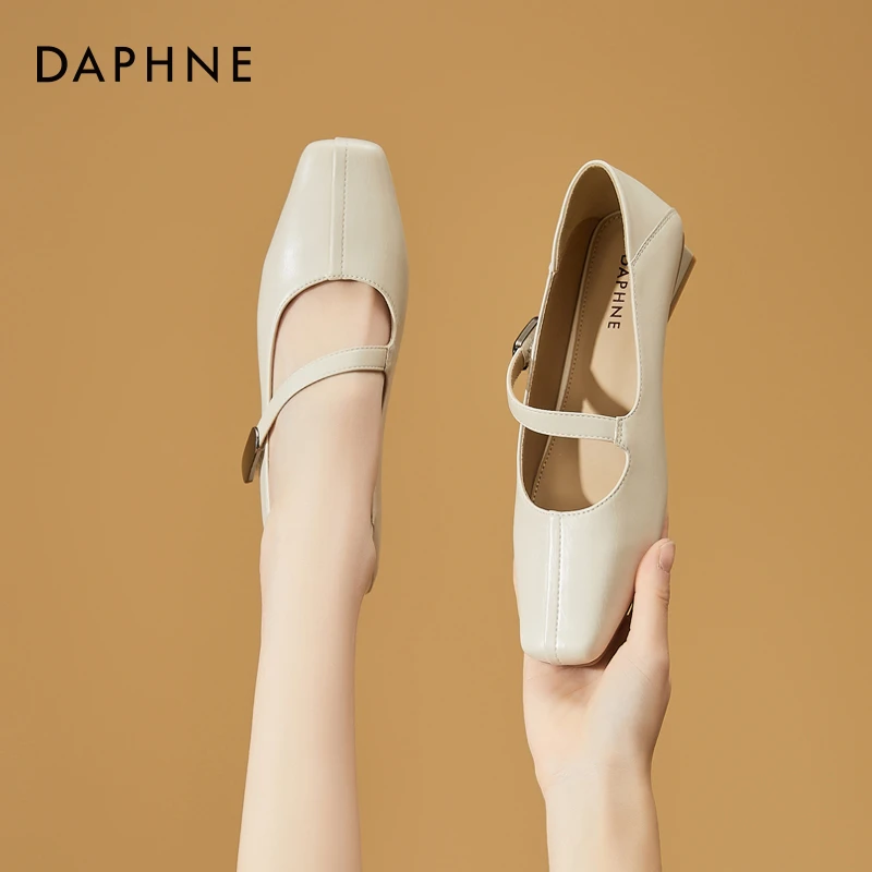 达芙妮复古气质玛丽珍鞋女2025春新款百搭软底一脚蹬法式通勤单鞋