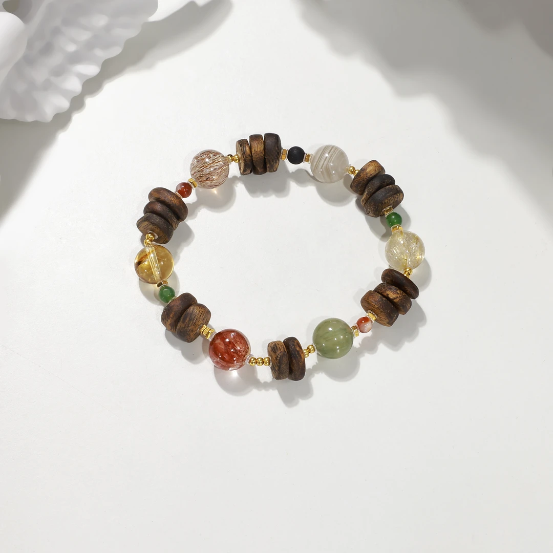 沉香千层幽灵胶花多宝手串