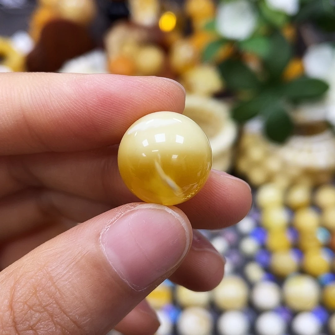 未镶嵌蜜蜡珠宝奇石重****写15.5mm.圆珠