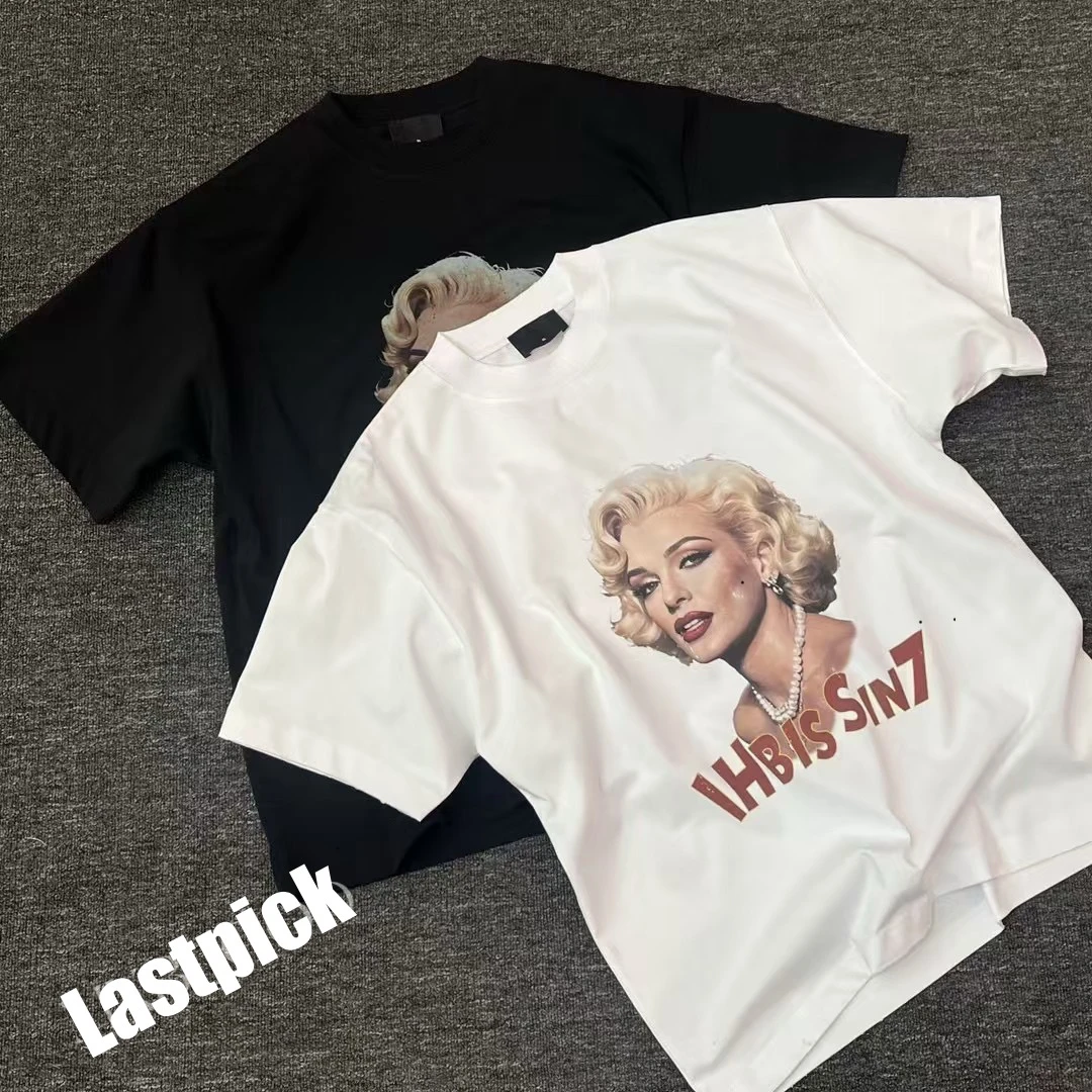 重磅百棉女头印花头像T恤