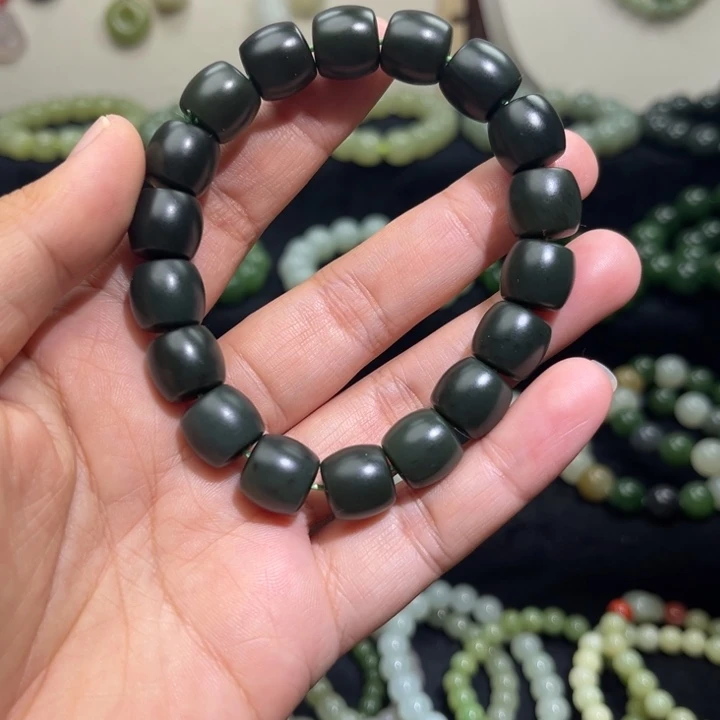 和田玉未镶嵌手链卡12