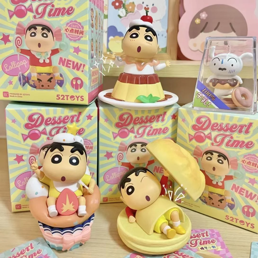 时间盲盒甜品点心蜡笔小新周边公仔潮玩手办玩具桌面摆件生日礼物