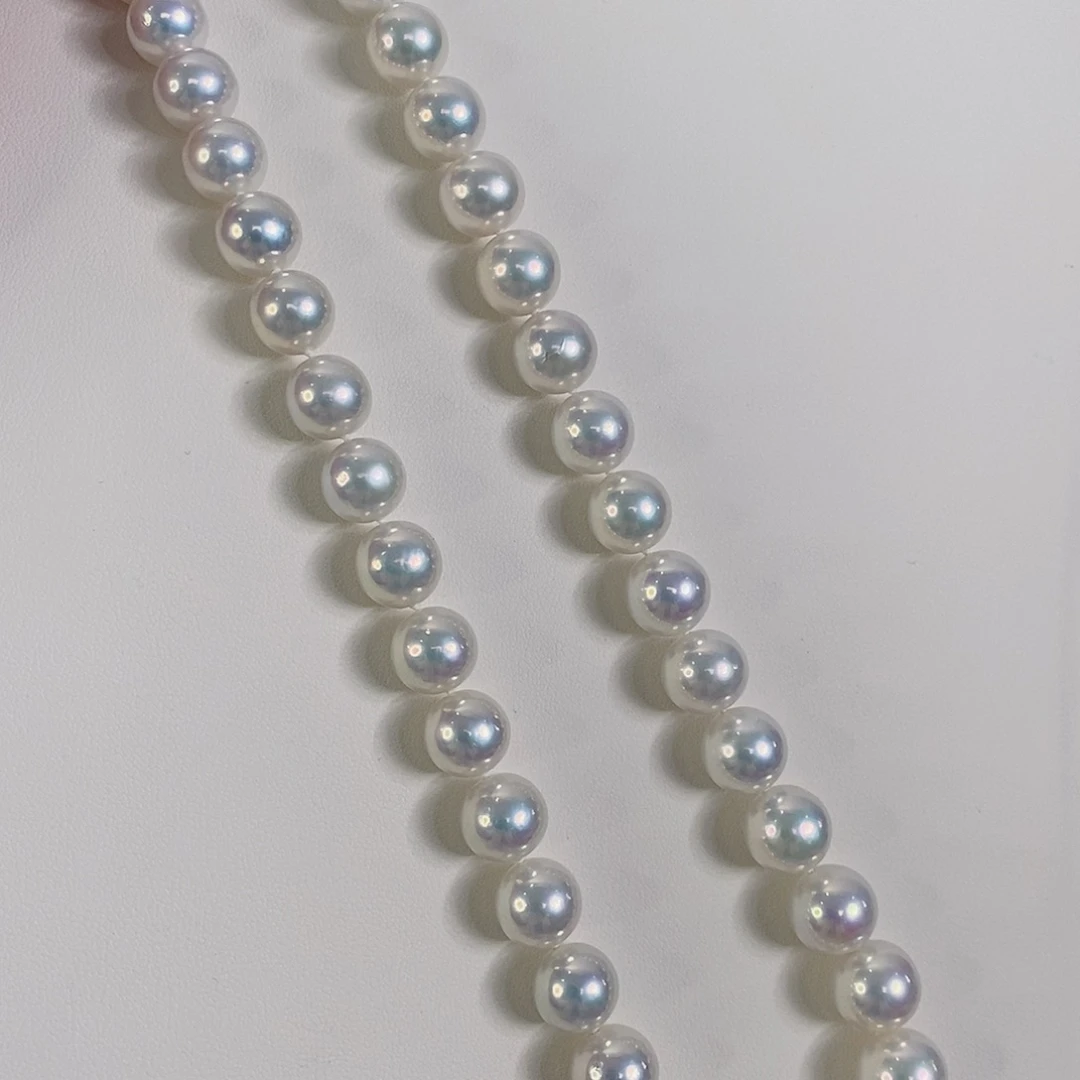 淡水珍珠项链银S925镶嵌10-12