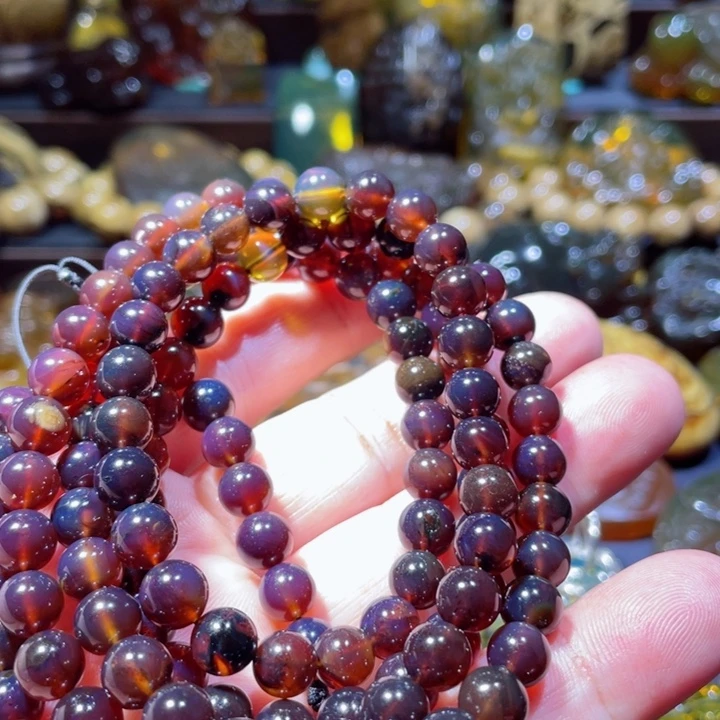 琥珀手链未镶嵌宝*