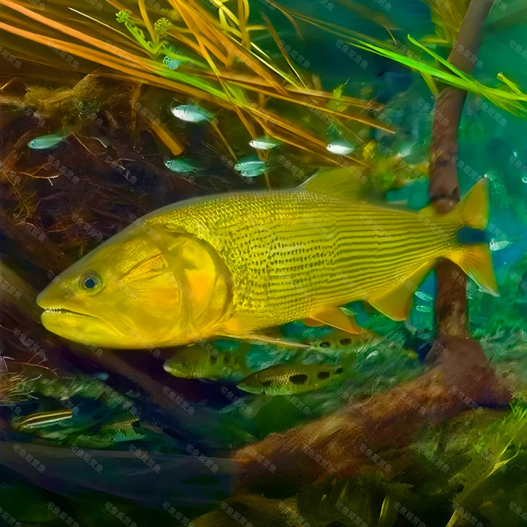 【宅鱼推荐】黄金河虎鱼大型加拉辛猛鱼淡水热带观赏鱼活体龙鱼配鱼