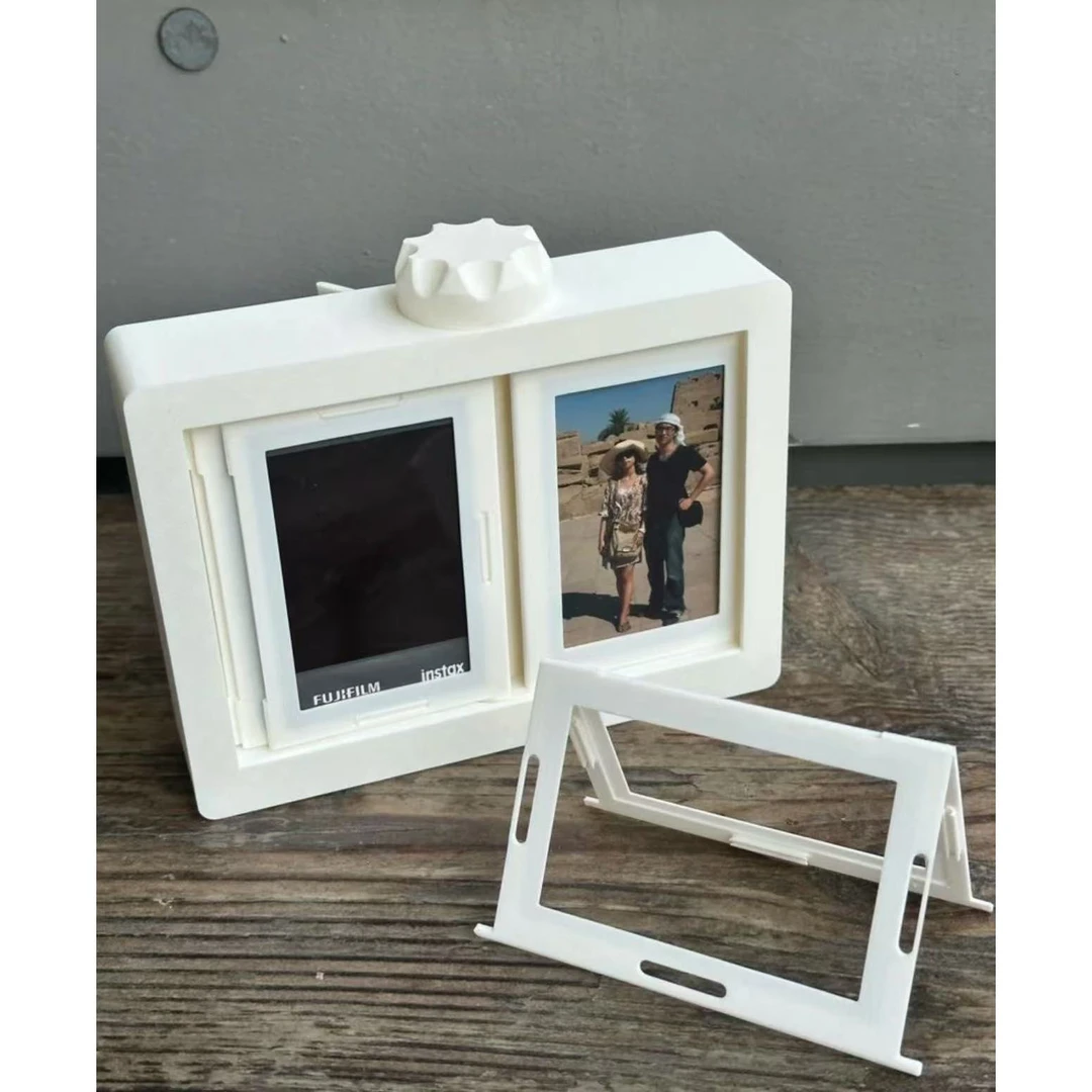 【荔枝】拍立得旋转相册摆台3寸12卡位注塑摆件可爱手工DIY送女友