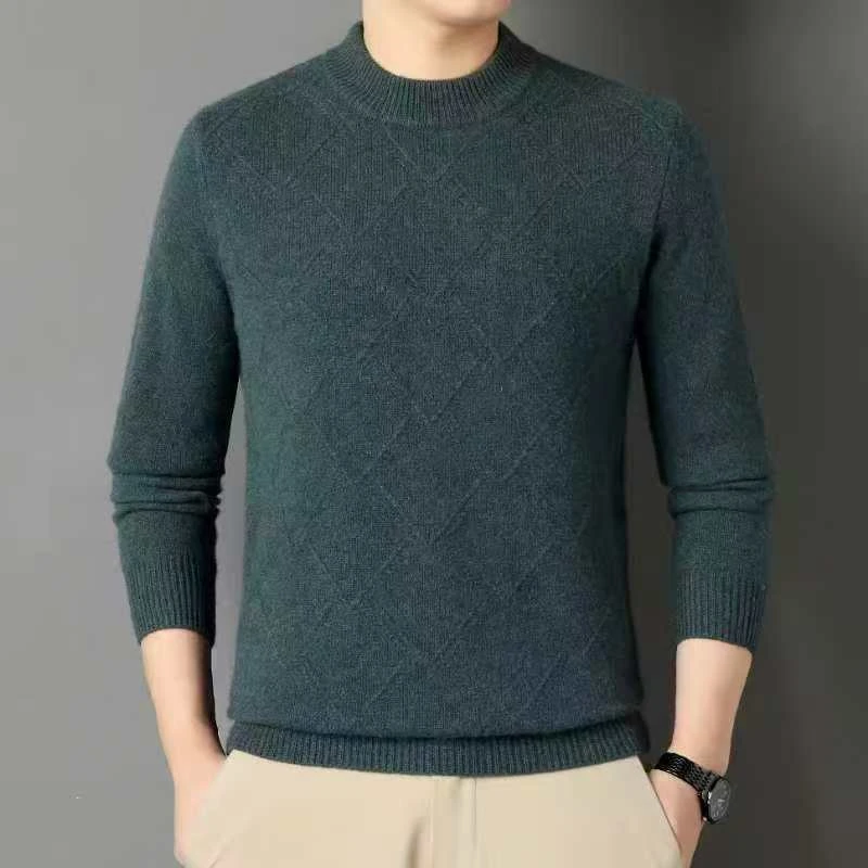 常规款牦牛衫长袖冬季秋冬纯色半高领男士