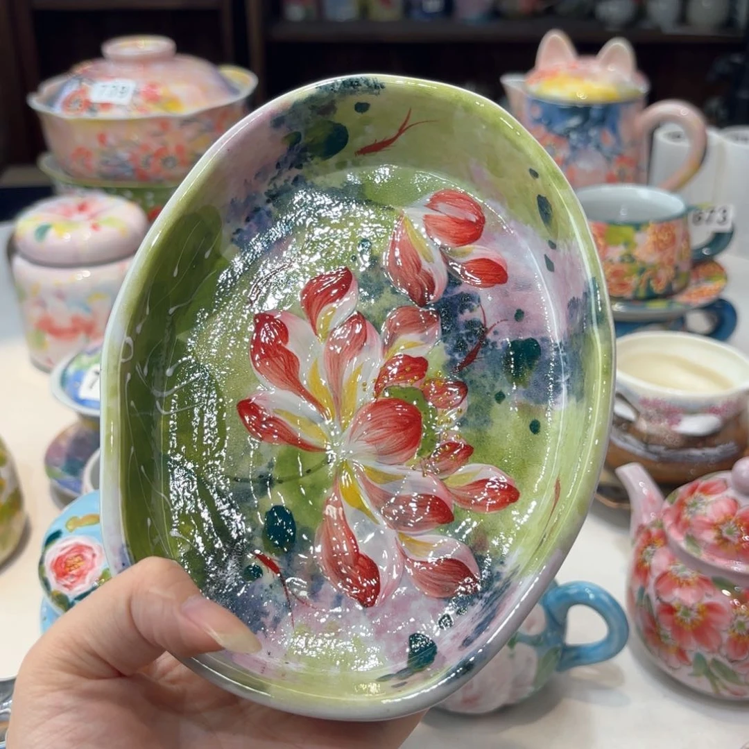 景德镇手绘高温釉下彩陶瓷茶具