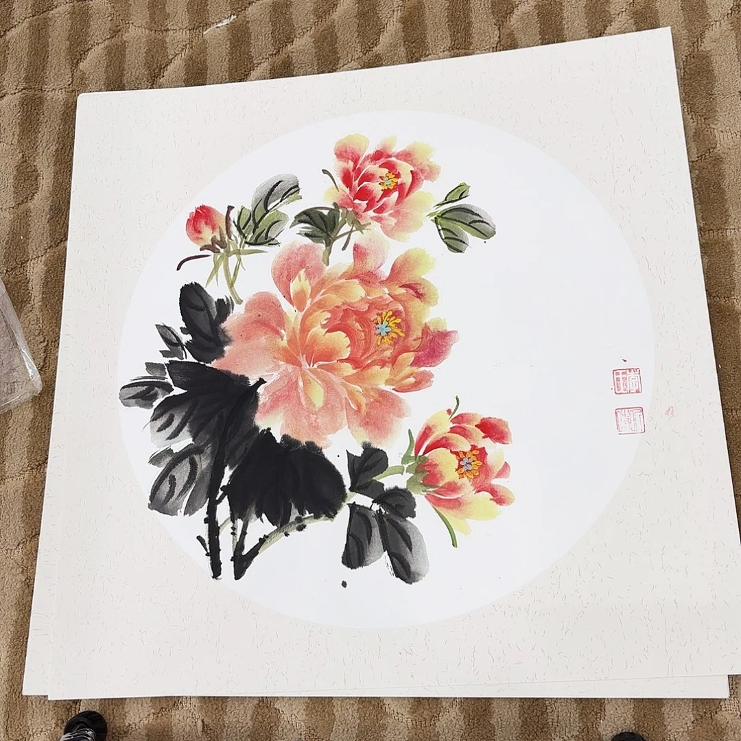 国画花鸟等图案和50.50