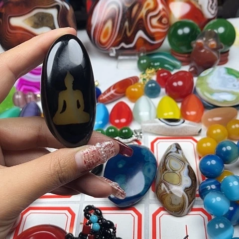 玛瑙/玉髓戒指未镶嵌悟*生