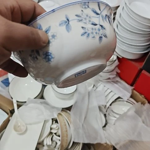 瓷青花高白泥6寸面碗6个一级品