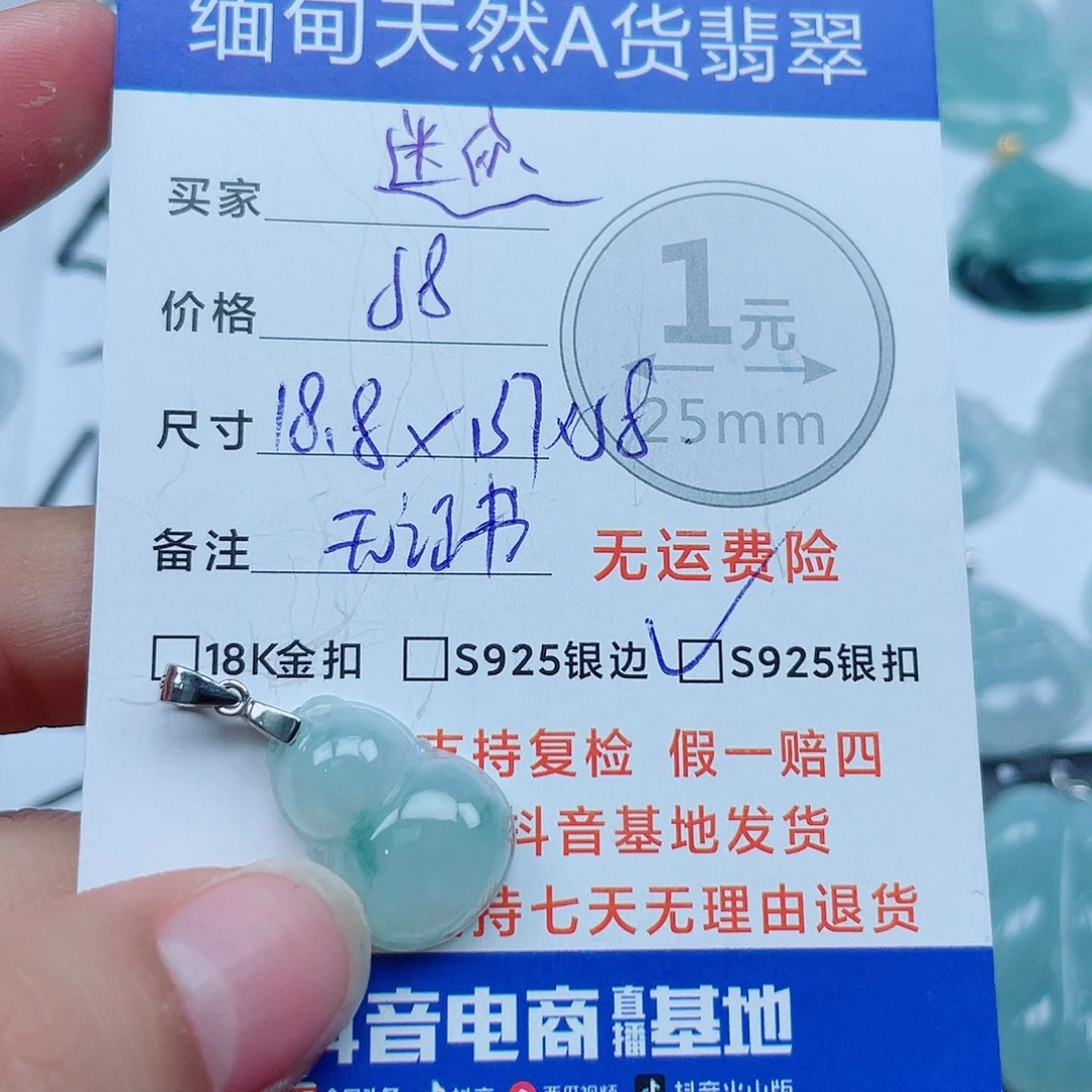 翡翠银S925镶嵌颈饰翡翠