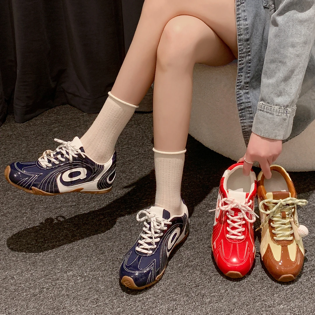 贾不假德训鞋女2025新款夏季复古百搭透气轻便平底舒适老钱风女鞋