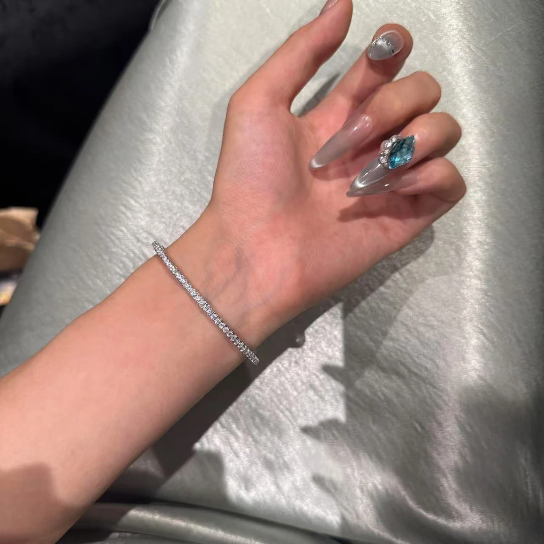 铜合金项链 高定重工款百搭设计款半圈抽拉手链