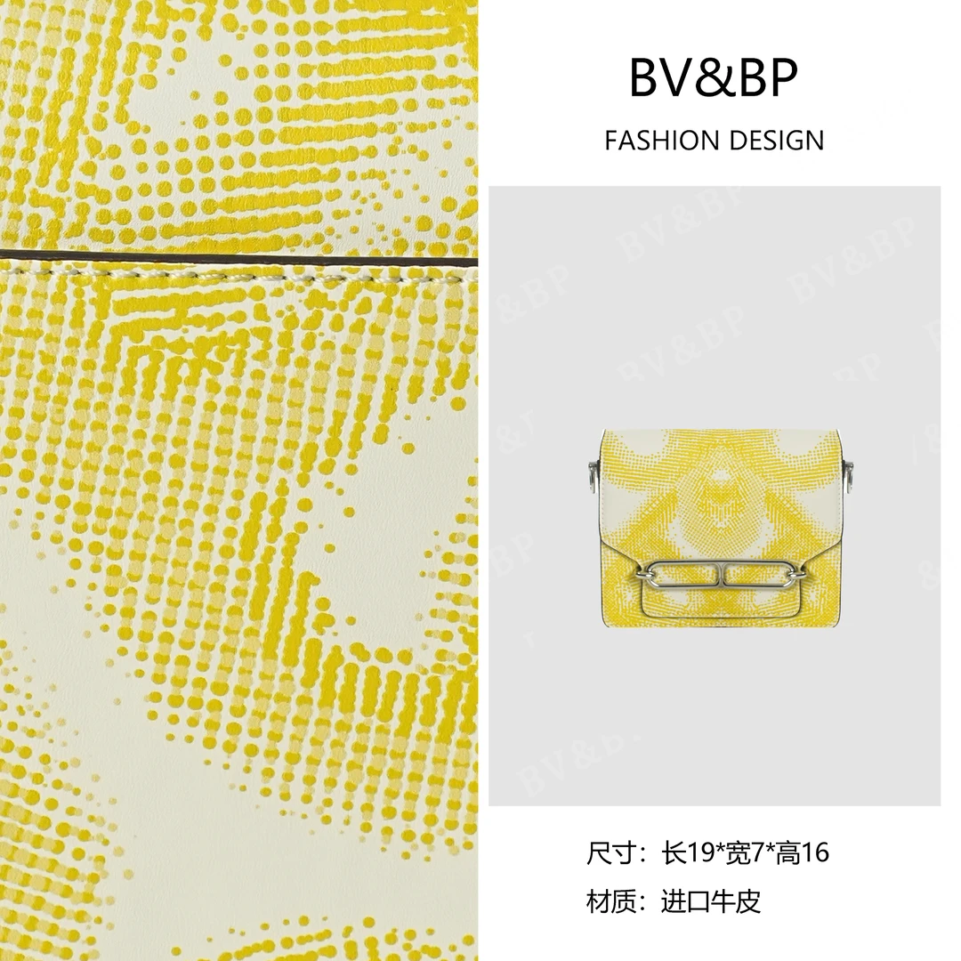 BV&BP· 原创设计 真皮高定手提单肩包 BV7275-柠檬黄彩绘