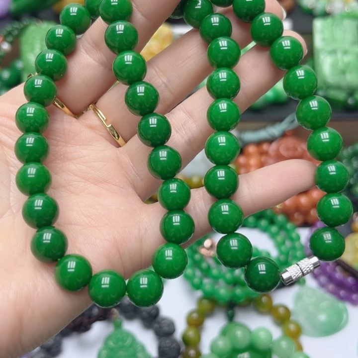 翡翠未镶嵌颈饰项链37