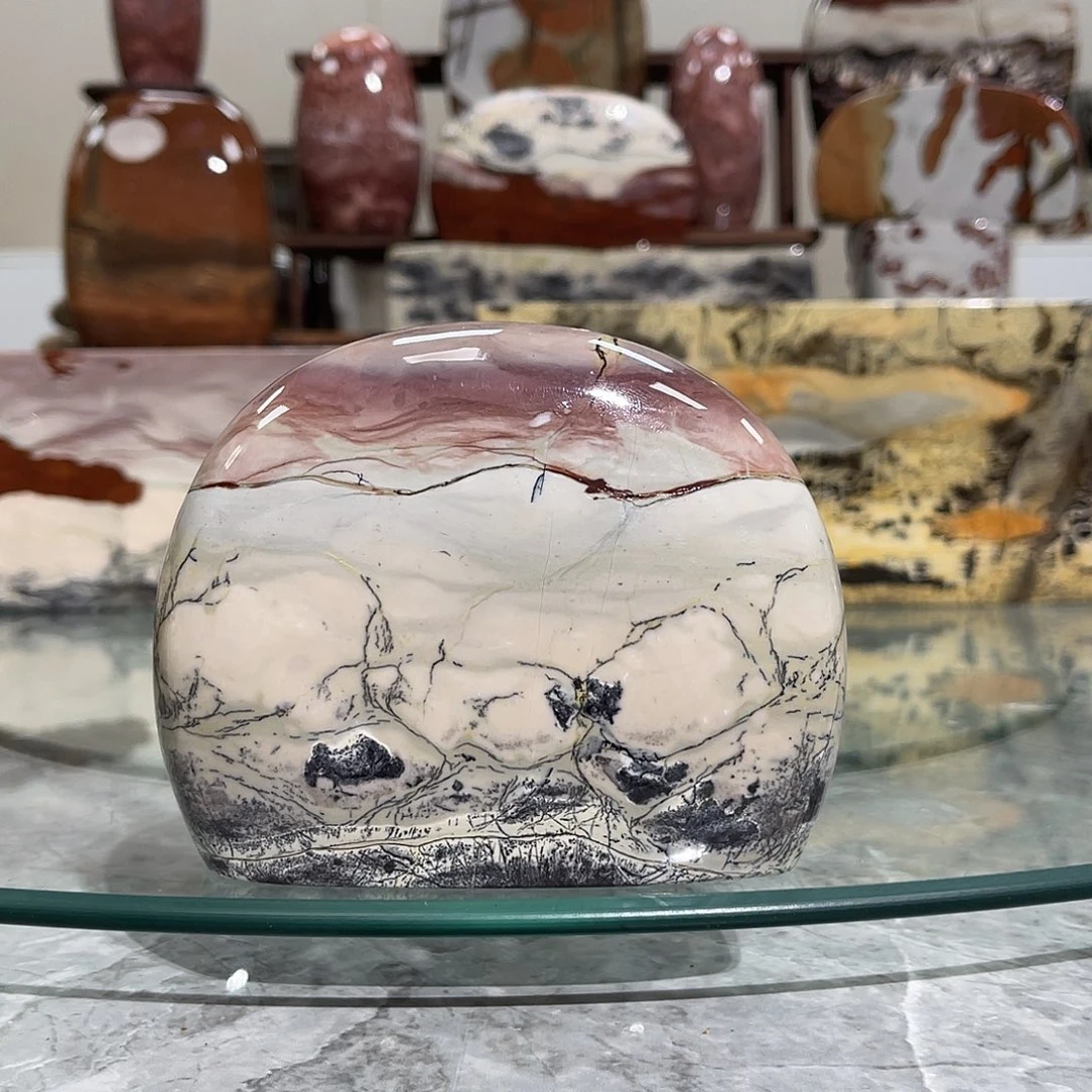 广西石半*国画石摆件