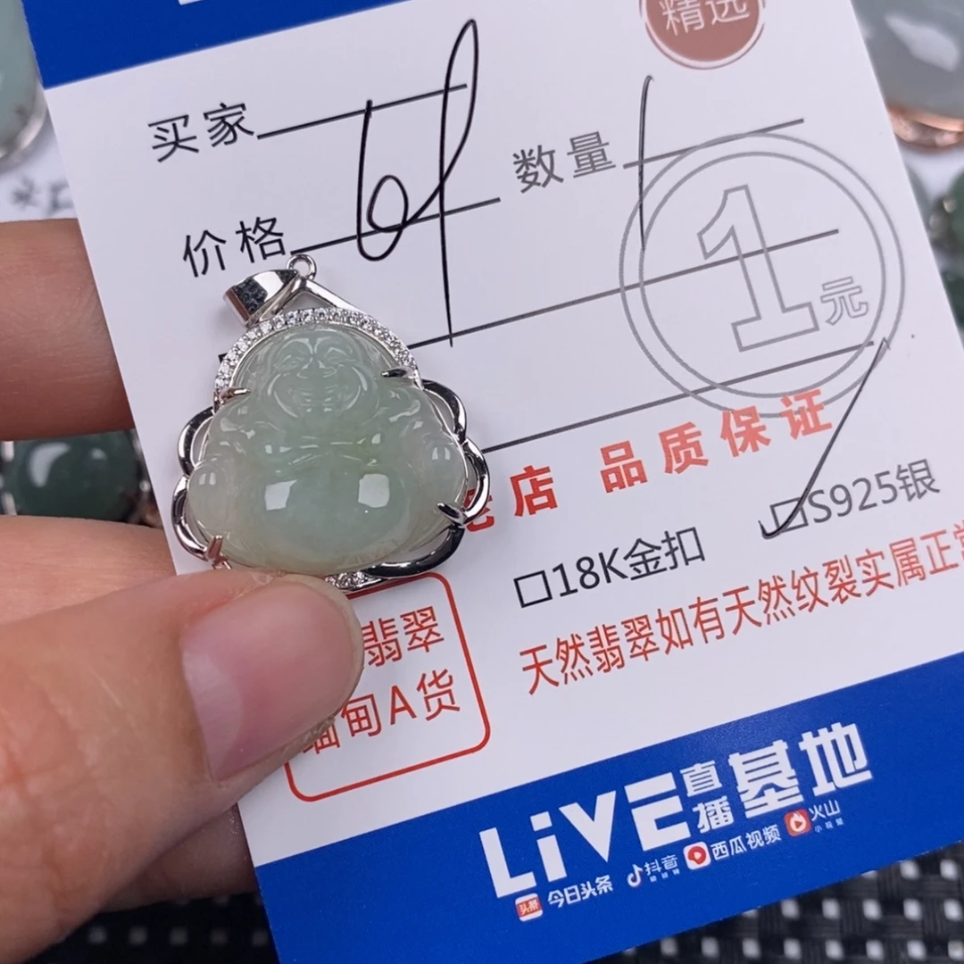 翡翠银S925镶嵌颈饰