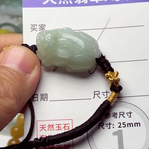 翡翠颈饰未镶嵌貔貅