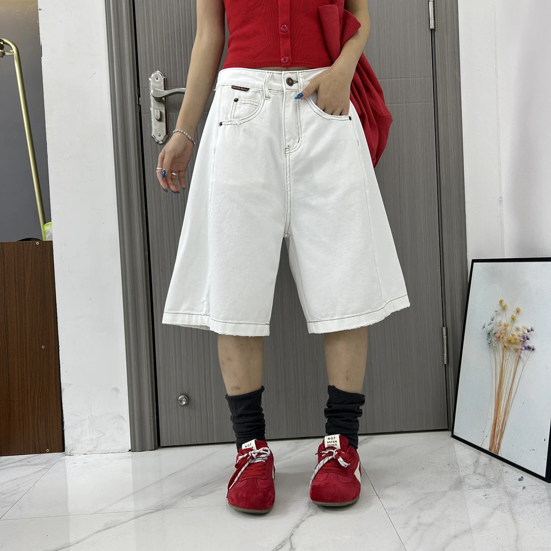 夏季爆款6分裤裤高腰显瘦8519百搭软牛仔裤女宽松女士大码