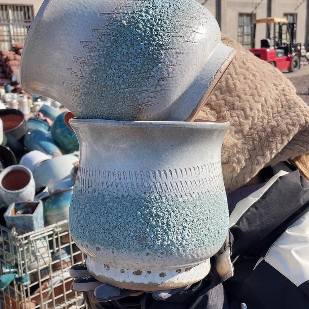 红陶王嫂花盆0128-233