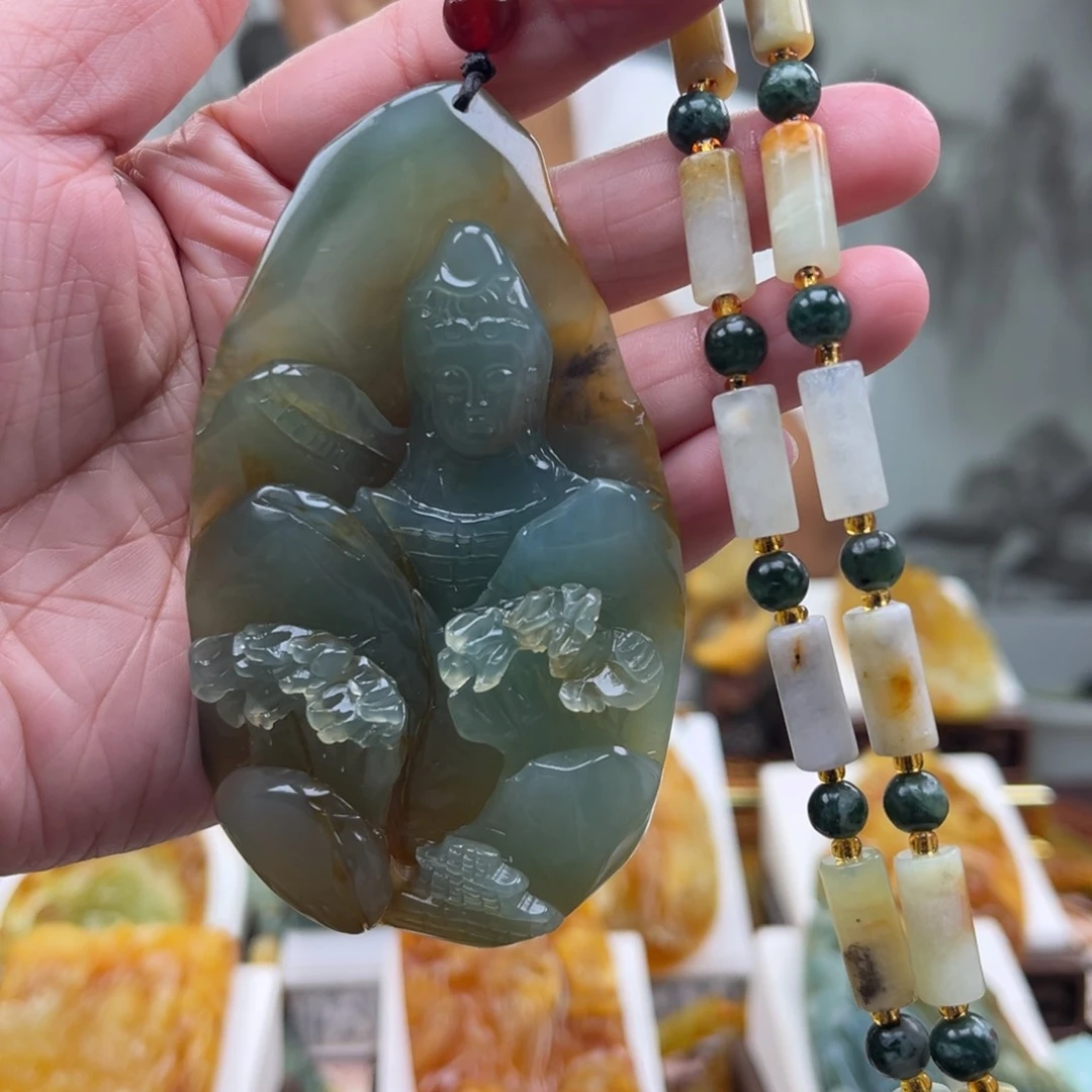 岫玉未镶嵌挂件挂件