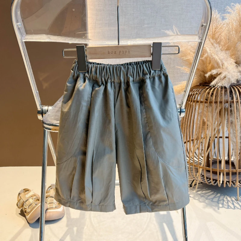 【春天纷扰】纯色压线打褶中裤