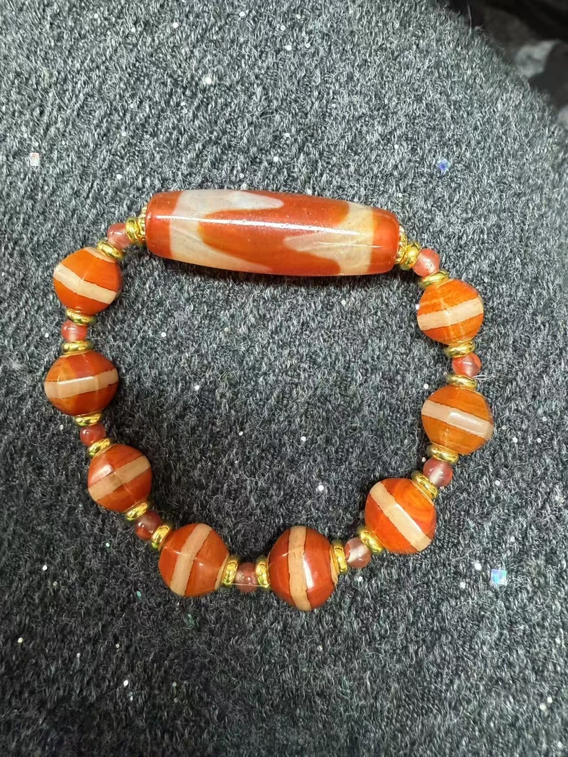 【灰姑娘原创】红肉刻面一线药师虎牙珠珠手串M2096