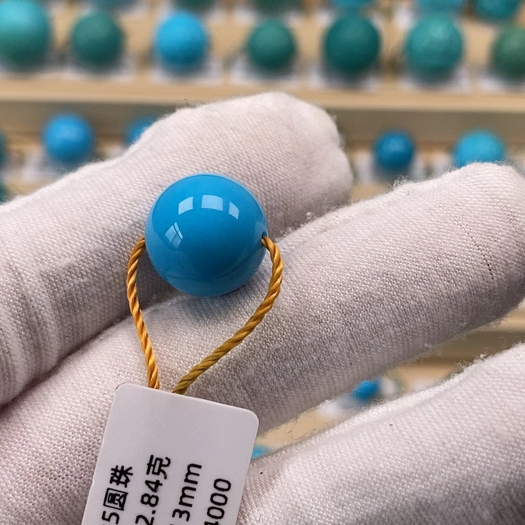 ****哥绿松石未镶嵌绿松石高瓷小配饰