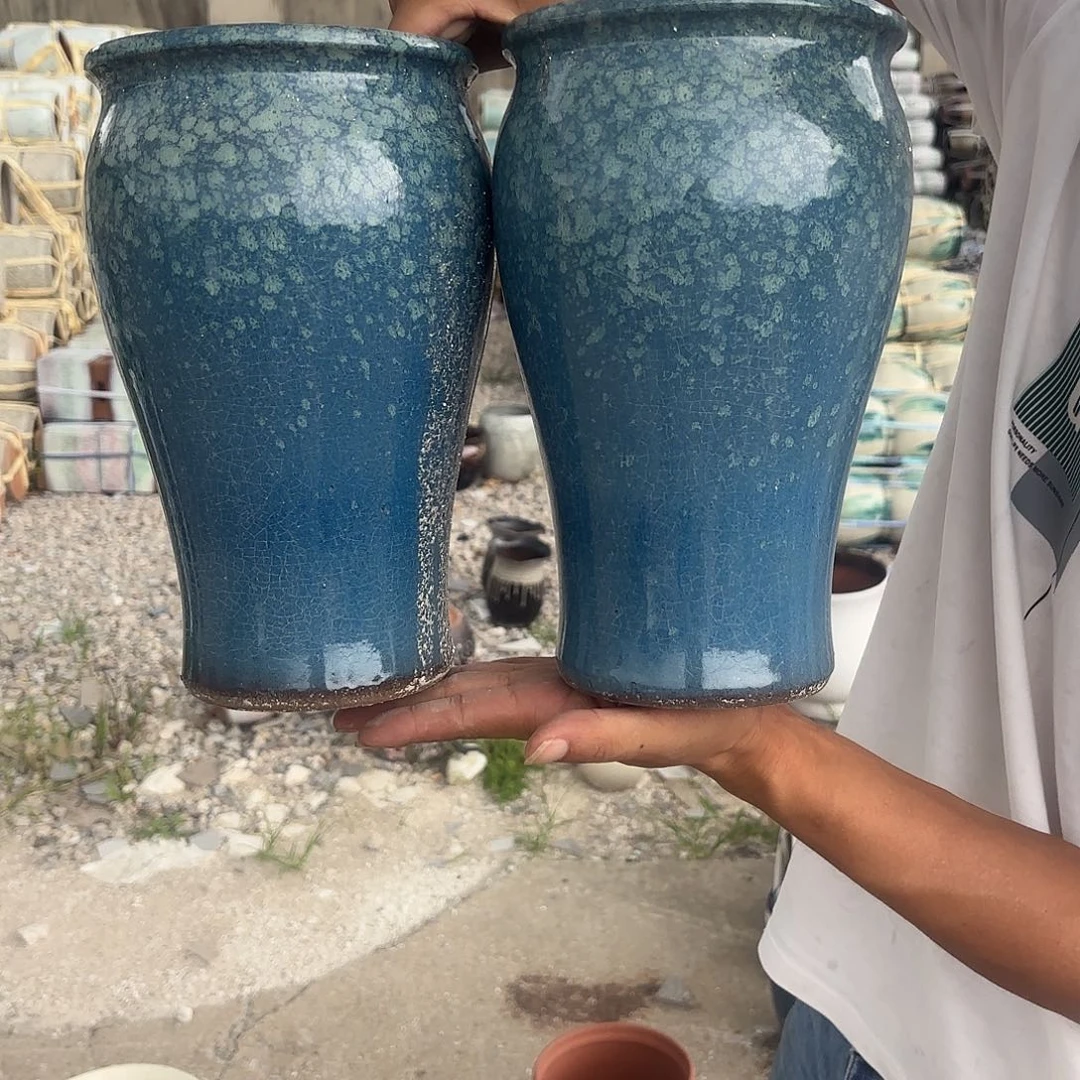 蓝鱼尾两个口径15高度25