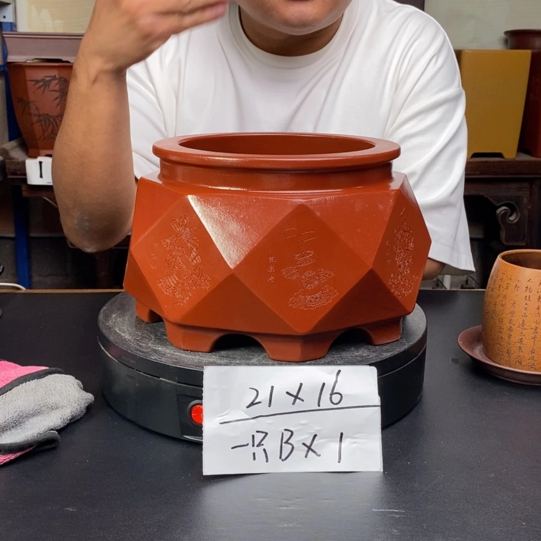 紫砂花盆货号一只BX1
