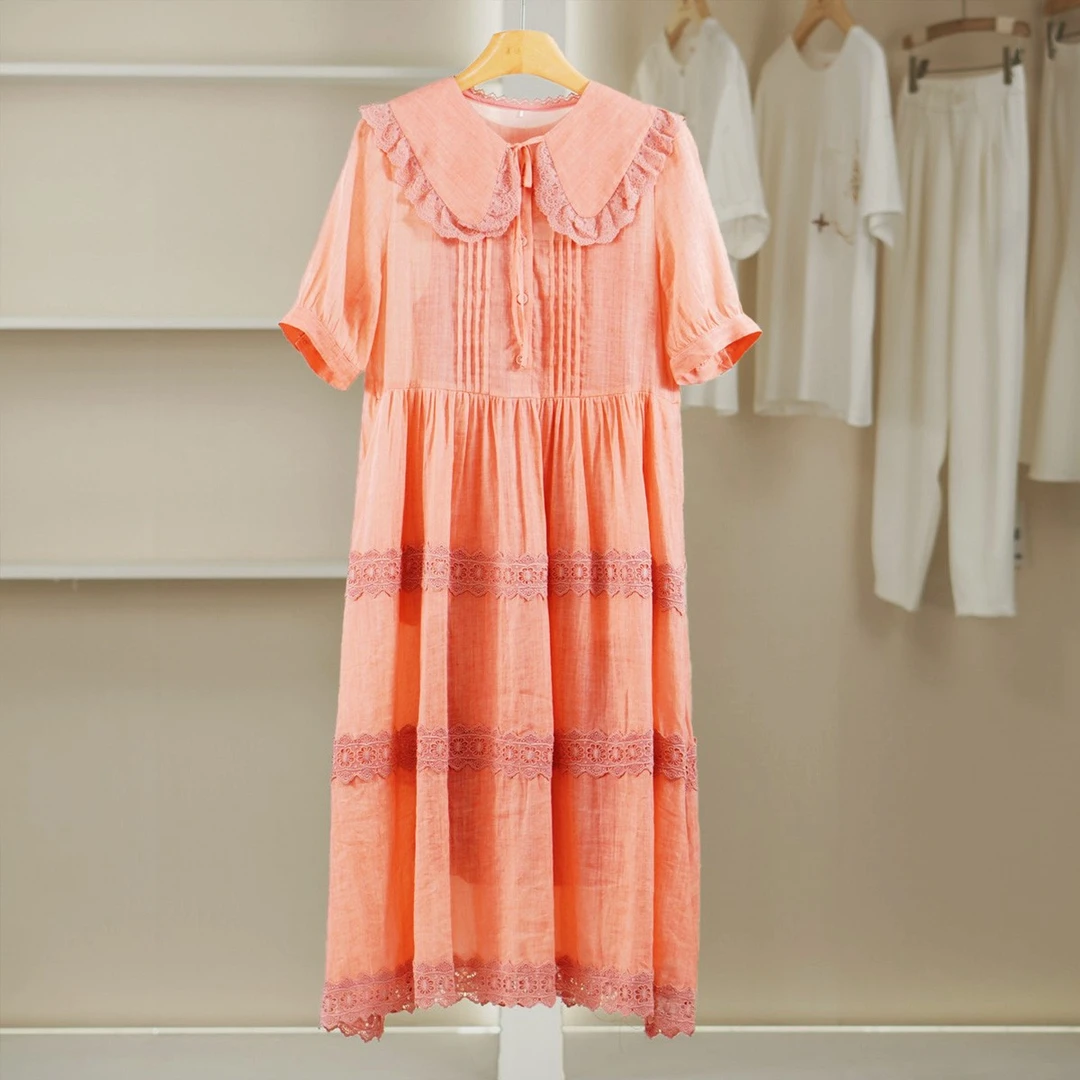 【麦笛02】 5062138 娃娃领连衣裙夏季女专柜撤柜