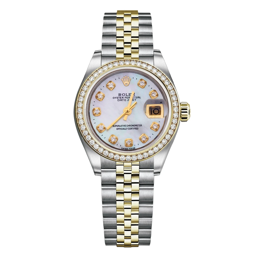99新 Rolex/劳力士 女装日志系列69173白贝母后钻腕表/WHP032066