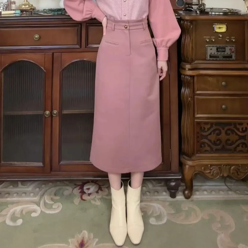 【十一港风】复古气质通勤显示半身裙B1038