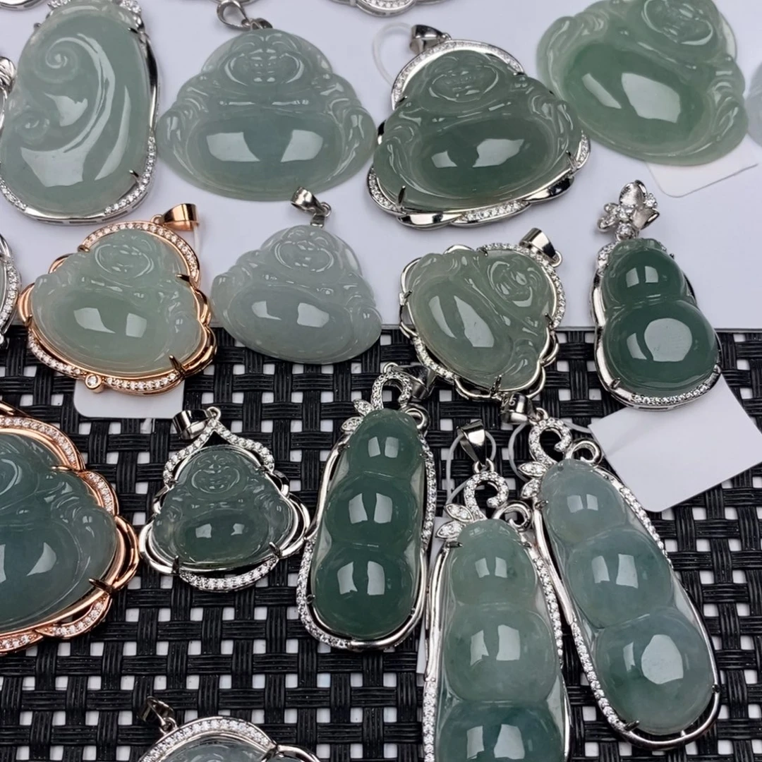 翡翠银S925镶嵌颈饰