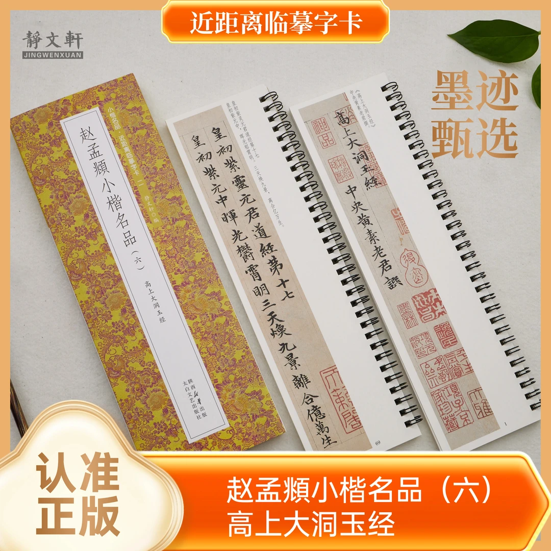 赵孟頫小楷高上大洞玉jing 全文2册 静文轩近距离临摹字卡