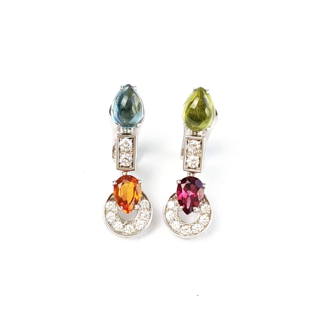 95新 BVLGARI/宝格丽  安洁利严选耳钉/0016769