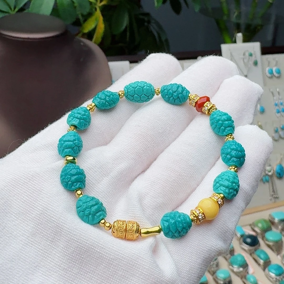 绿松石未镶嵌手链手串